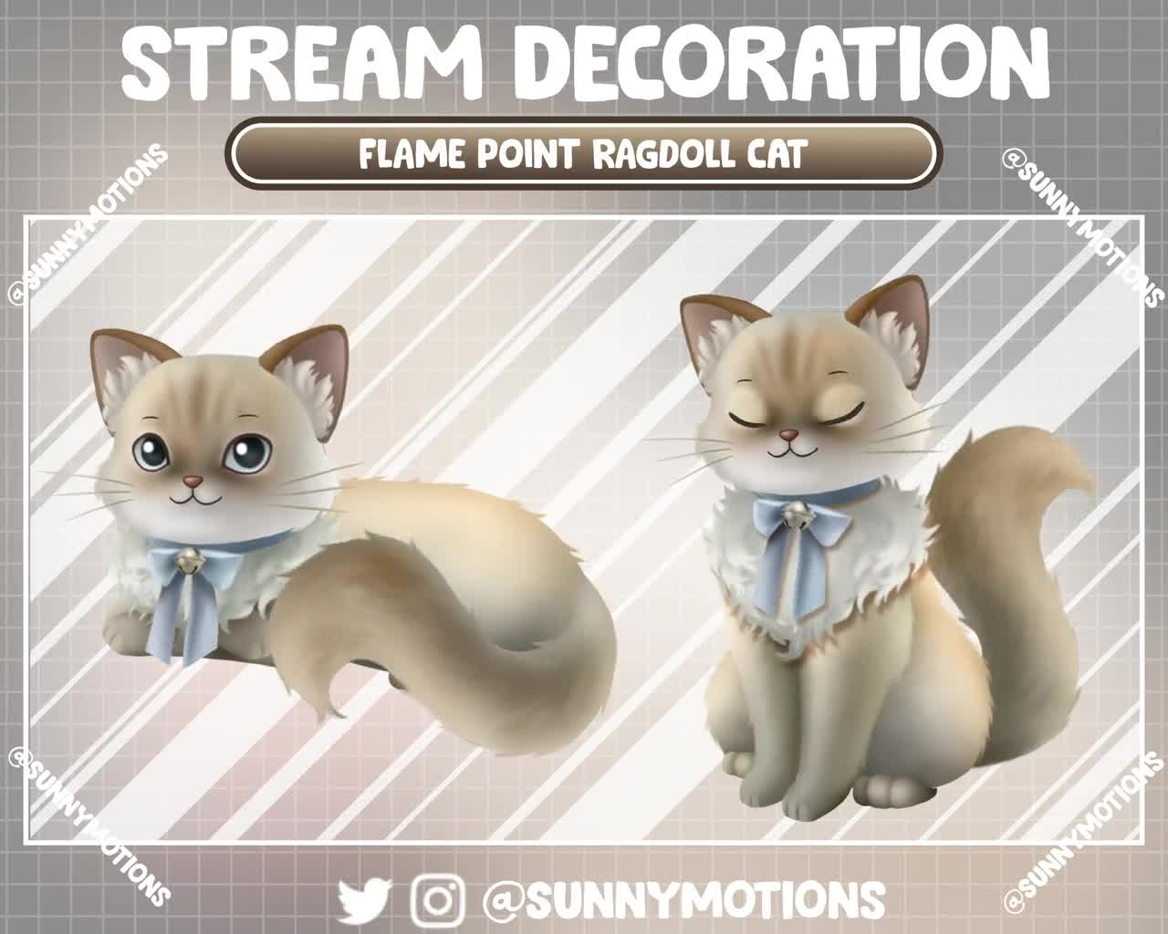 Flame Pointed Rag Doll Cat Umbrella
