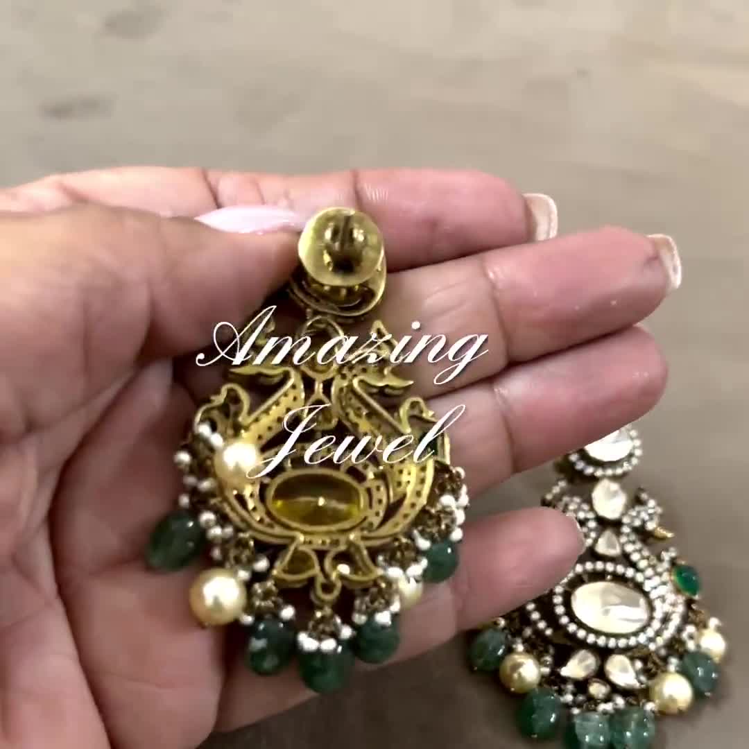 Pinterest | Fancy jewellery, Bridal earrings, Kundan earrings