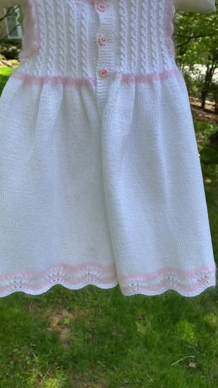 Alana Baby Dress Knitting Pattern 137 (English) | Knit Pattern 4-6 months |  Detailed Instructions | Instant PDF Download