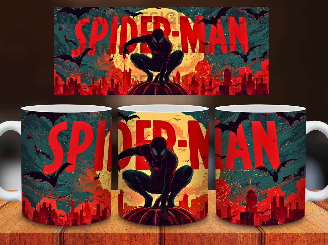 Halloween Superhero Mug Wrap: Spiderman Design (Digital Download) video poster