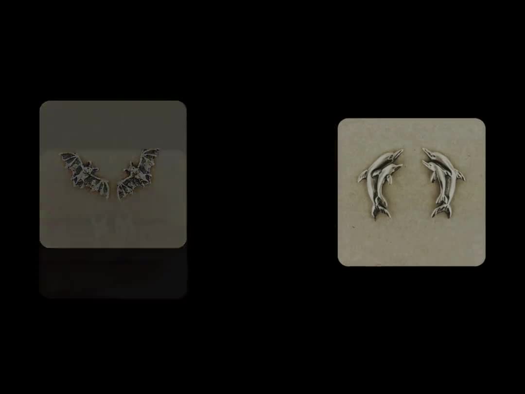Howling Wolves Sterling Silver Earrings Silver Wolf Earrings