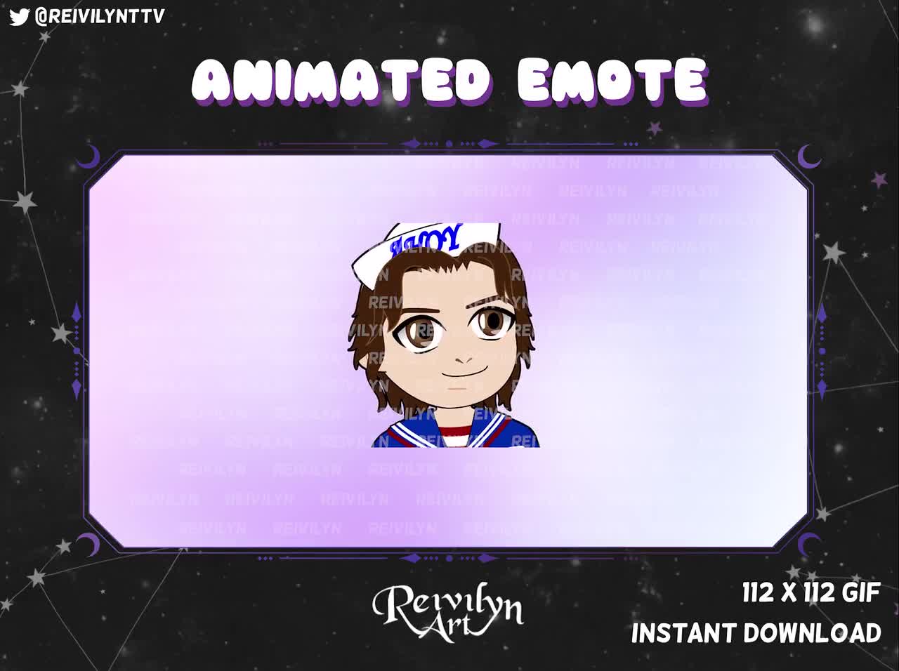 Animated Emote DBD Steve Harrington Stranger things Twitch