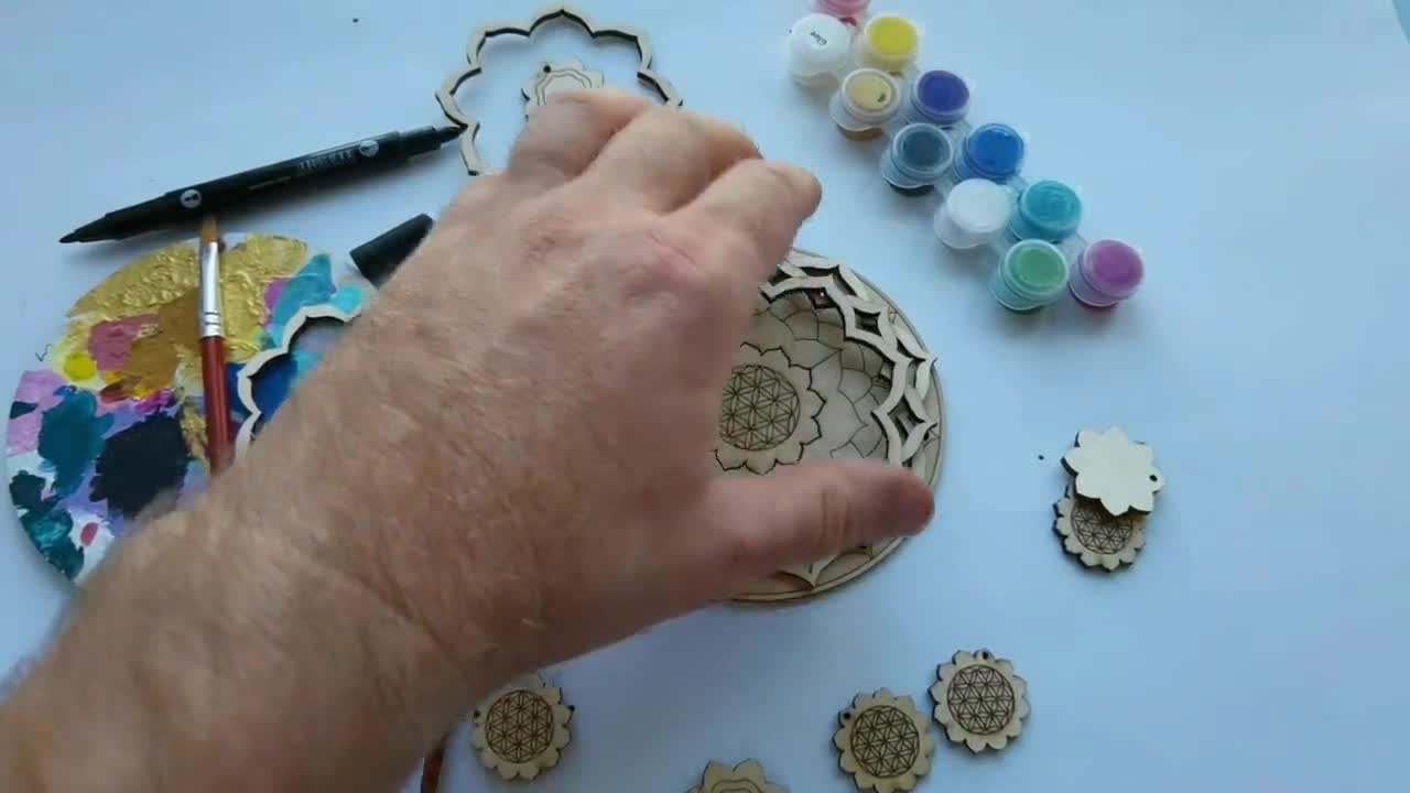 Mandala ART Painting Kit Wooden Mandala Paint Kits for 
