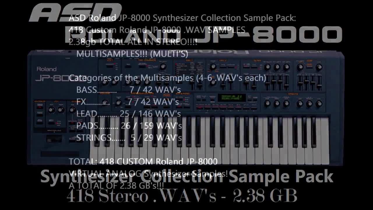 ASD Roland JP-8000 WAV Synthesizer Sample Pack