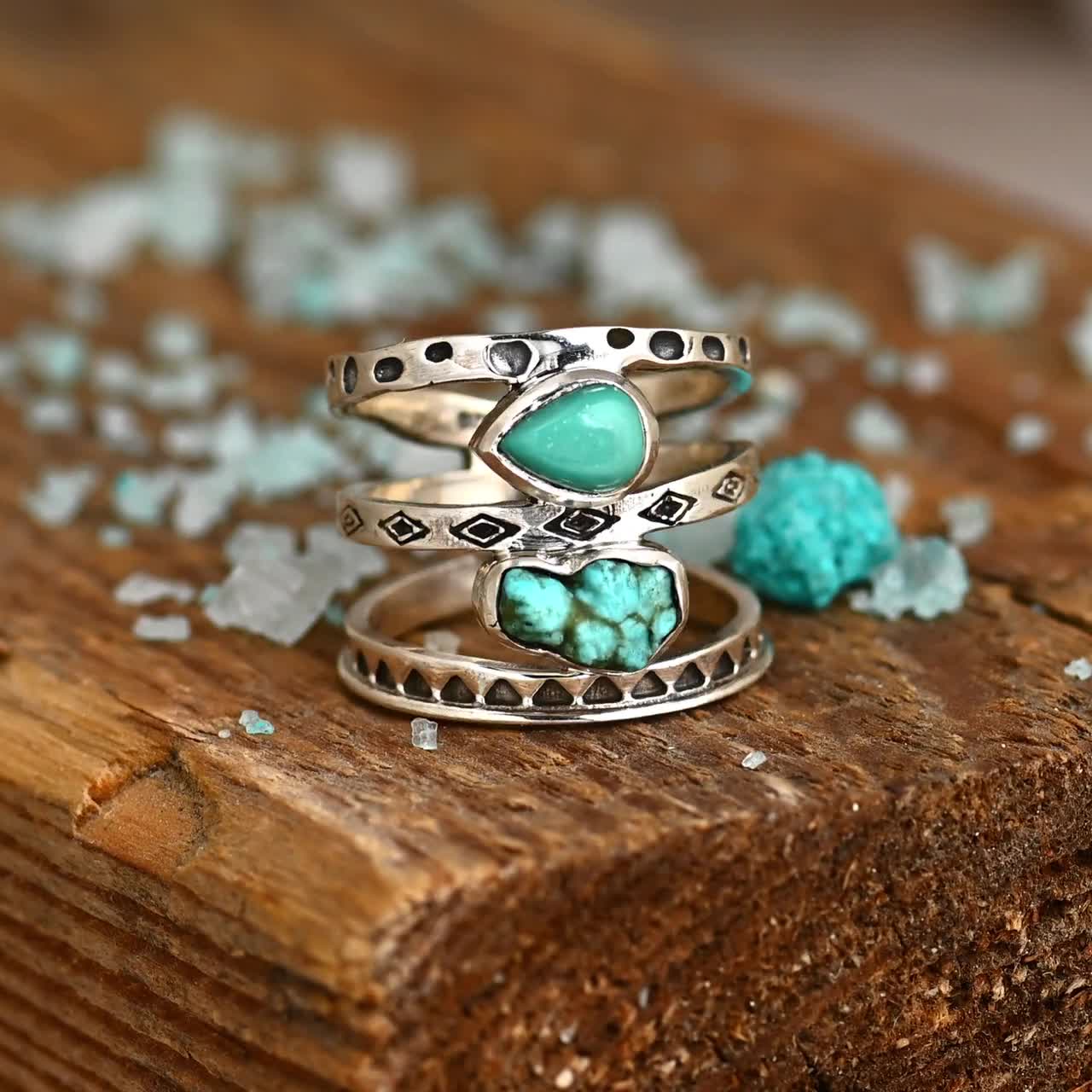 Turquoise Ring Sterling Silver Ring Handmade Ring Women Ring Bohemian Ring  Oval — Discovered