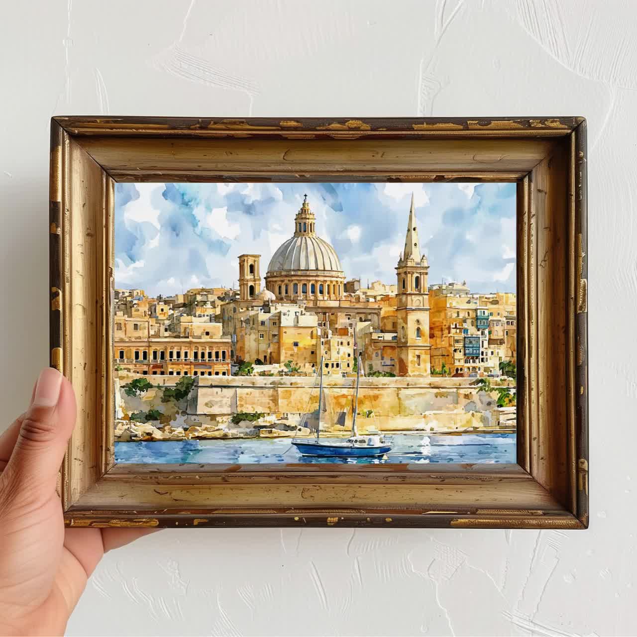 ミラノ大聖堂の水彩画 | ミラノ大聖堂のアート | イタリアの街並みを