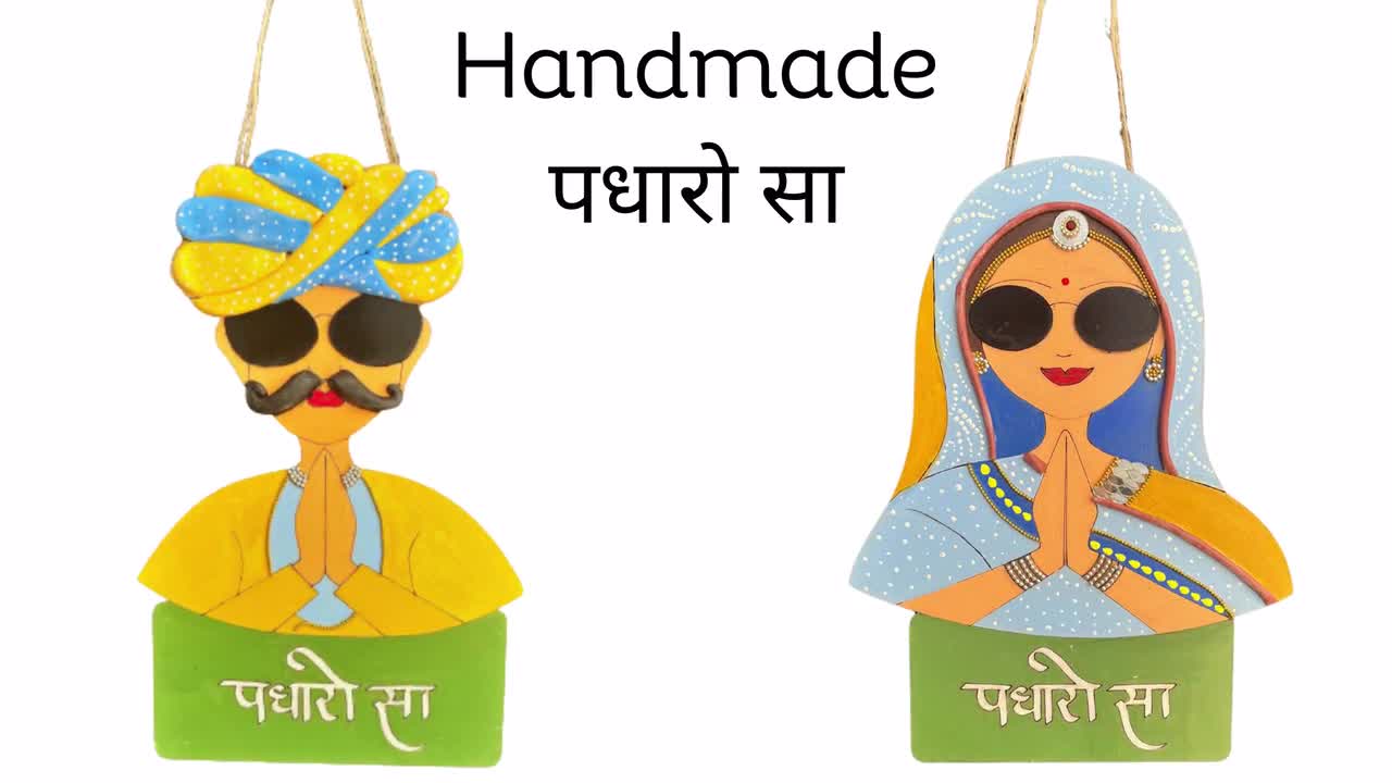 Padharo Sa #Decordiy #DIY #homedecor easy drawing of Rajasthani Couple -  YouTube