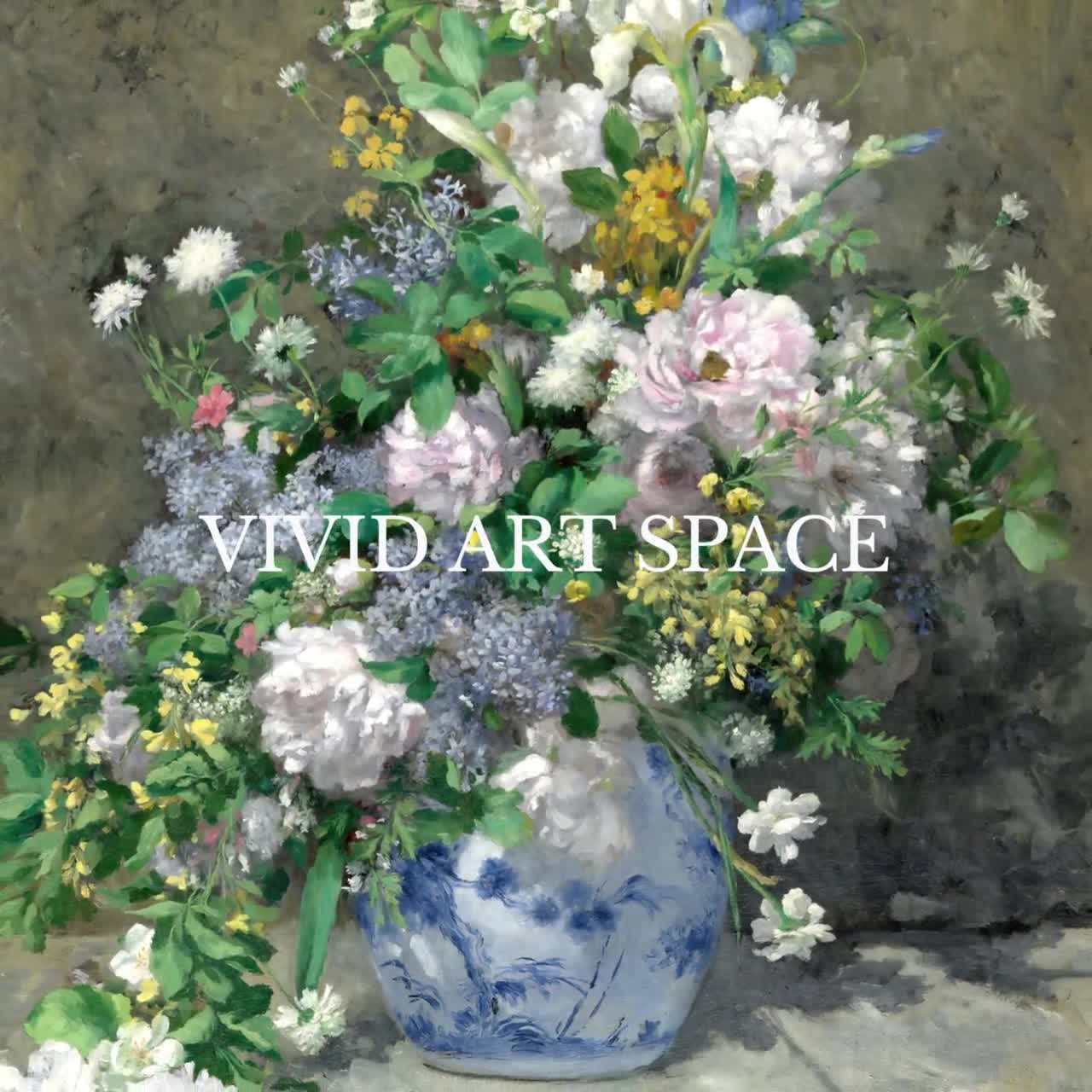 ピエール＝オーギュスト・ルノワール作「春の花束」｜ヴィンテージ花柄