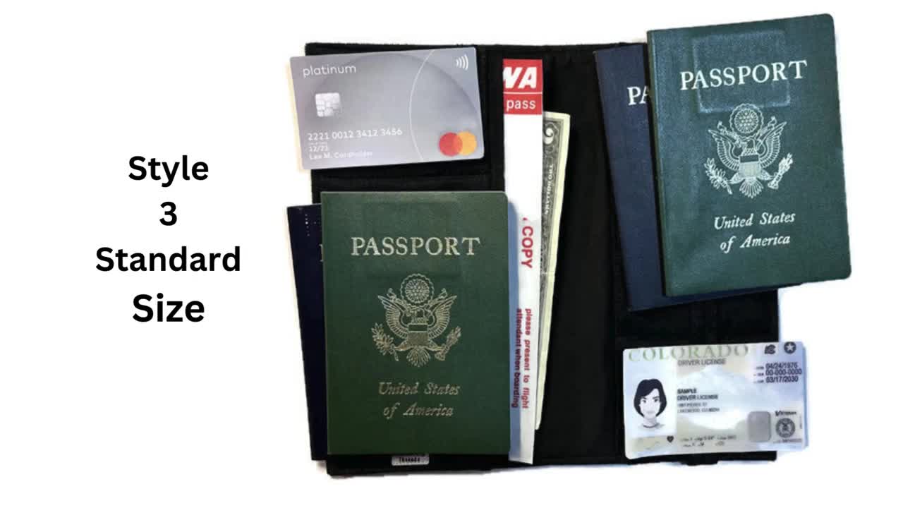 Portefeuille de voyage familial Passeport Rangement Porte-bagages Carte de  document Pochette Organisateur Cas Nouvelle arrivée