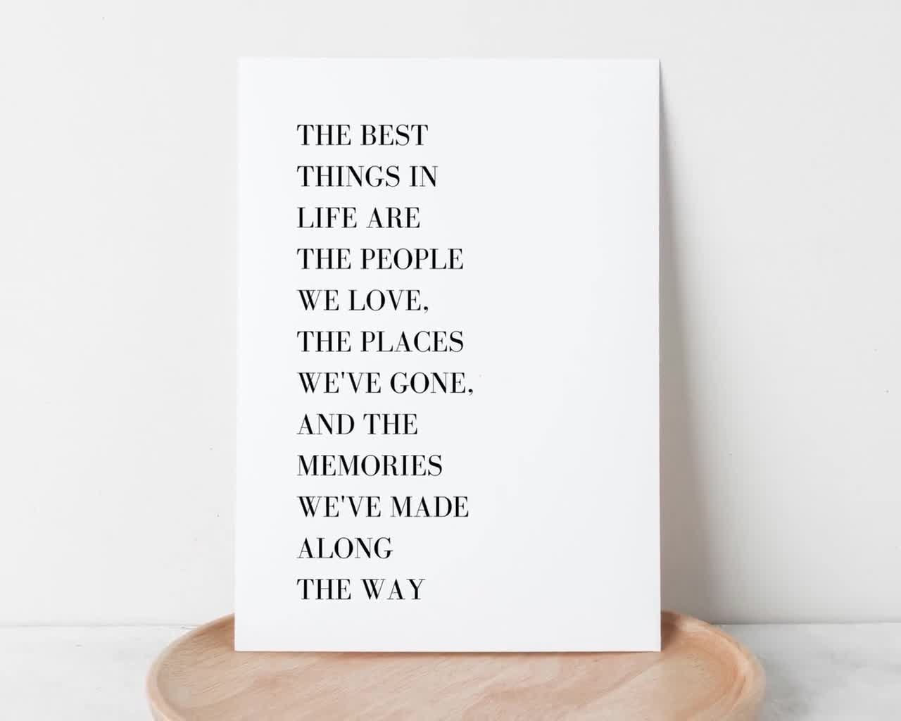 Citaten over het leven Afdrukbare muurkunst De beste dingen in het leven  citaat inspirerende muurkunst Digitale print Home Decor Familie citaten  muurkunst, image size:1280x1024