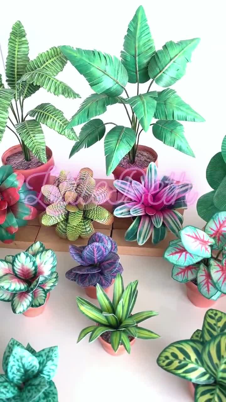 Odoria 1/12 Piante Sospese In Miniatura E Ganci Da Parete, Set 4 Pezzi, Accessori Per Casa Delle Bambole E Diorami (Verde Chiaro) - 2