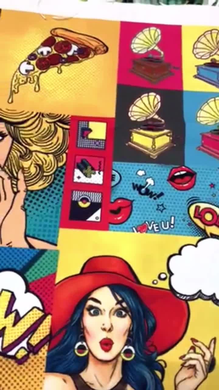VIDEO: How to Fold your Fabric on Comic Book Boards, textile, sewing, comic  book, video recording