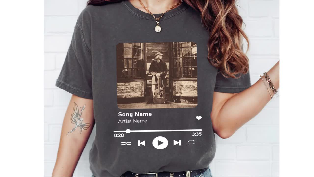 Comfort Colors© Custom Song Name Shirt And Photo Shirt, Music Lover Shirt, Custom Artist Name Shirt, Concert Outfit, Custom Song Name Shirt video poster
