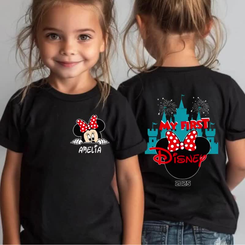 Personalised Disneyworld T-shirt 2025, Disney Birthday Boy Shirts, Custom Birthday Girl Shirts, Front and Back Birthday Kids Shirt, Bday Tee video poster