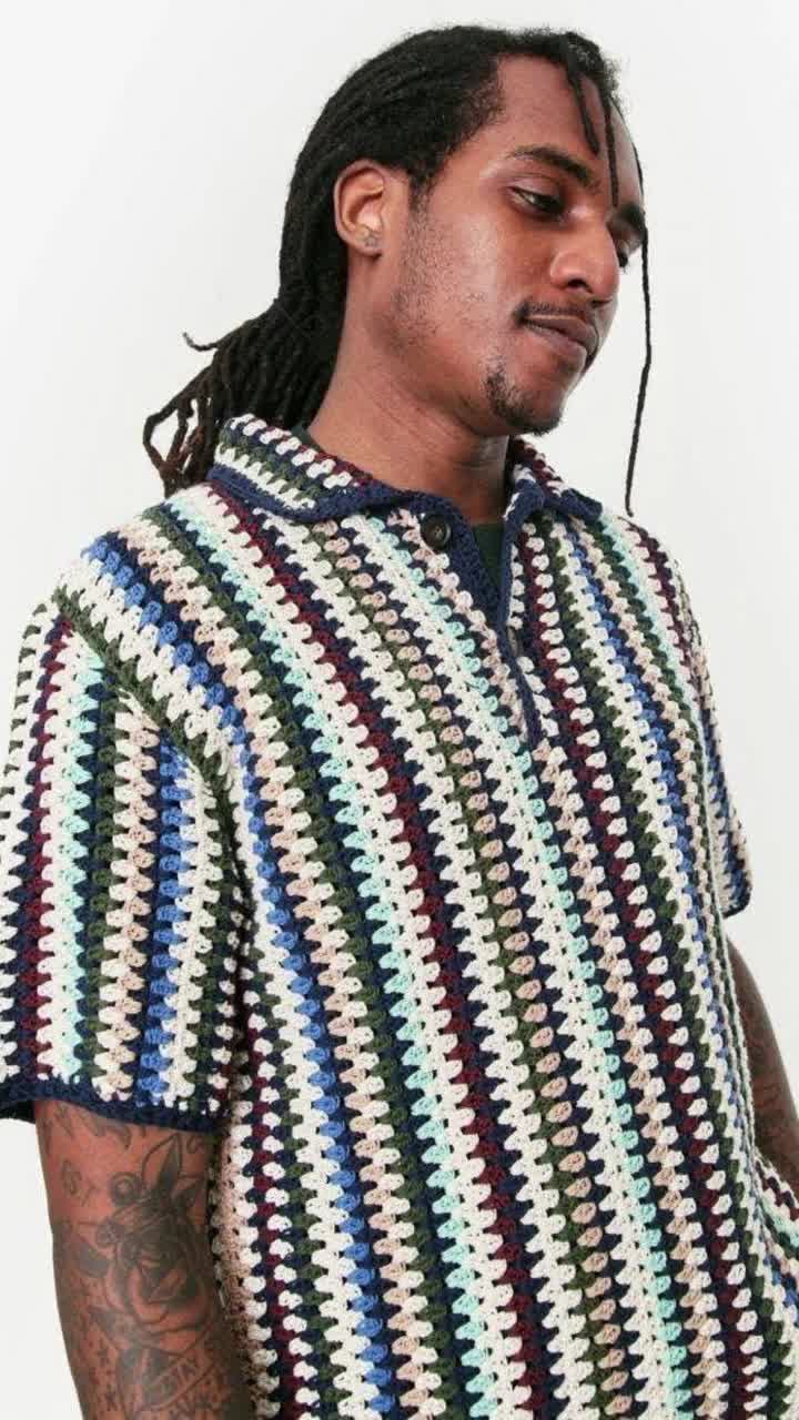 Handmade Crochet Knit Shirt, Vintage Style, Summer Cotton - Etsy