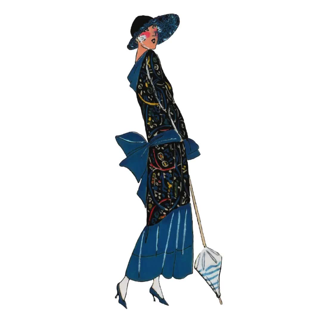 1920 年代のトレ パリジャンのファッション イラスト 50 枚 • セット 6