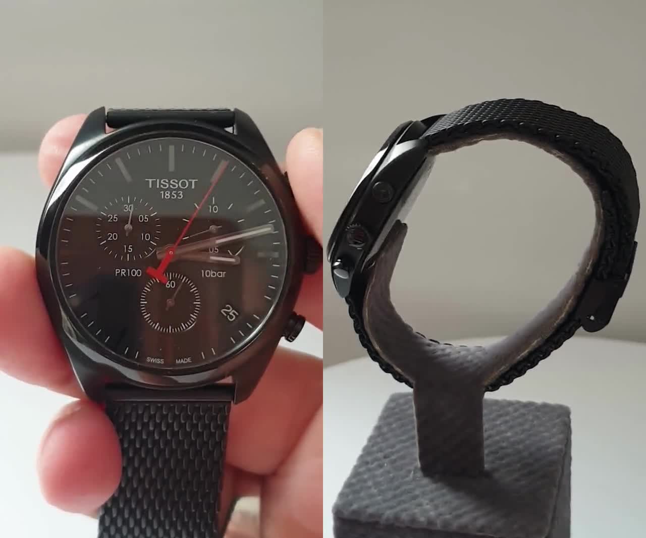 TISSOT Chronographs G10 ブラック 豪奢な TISSOT Chronographs G10 ブラック 時計 - 時計