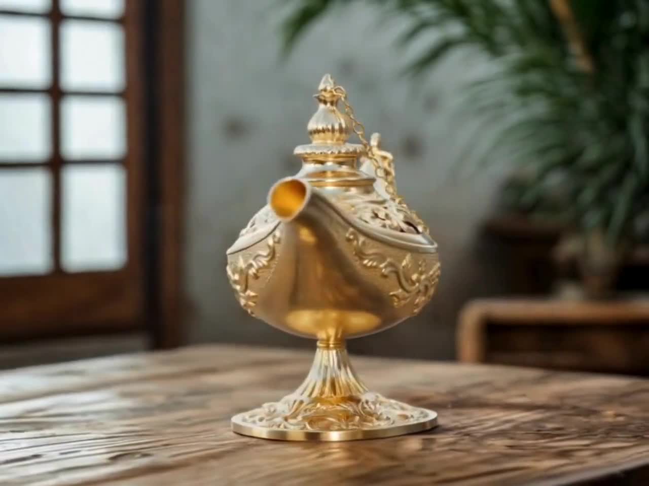 Aladdin's Magic Lamp, Visual Torch Disney Aladdin, Antique Oil