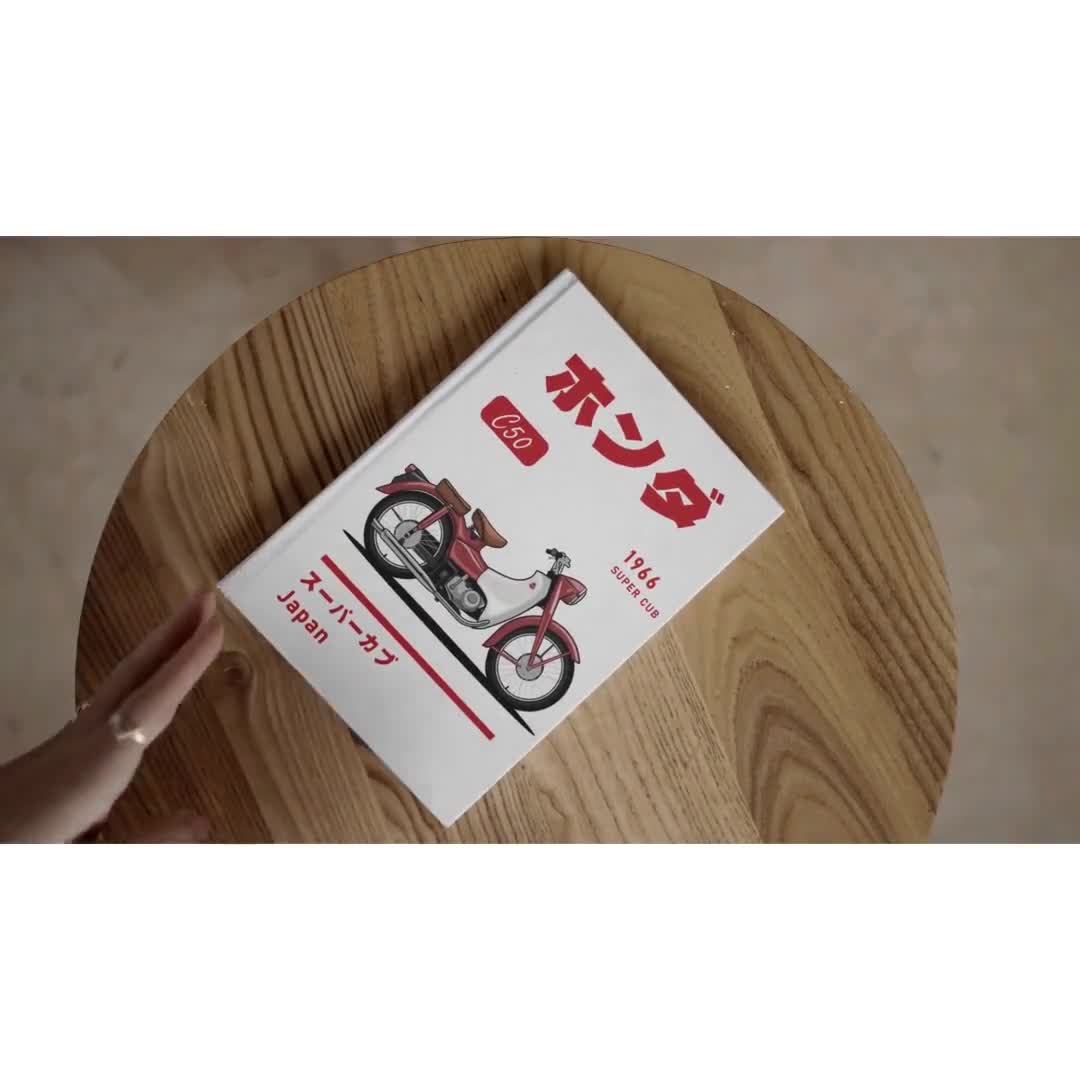 1966 Honda Super Cub Poster | Digital Print Gift for Classic Bike