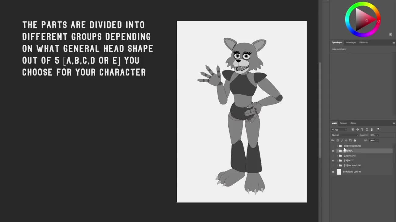 Animatronic Furry Base Kit .psd File 