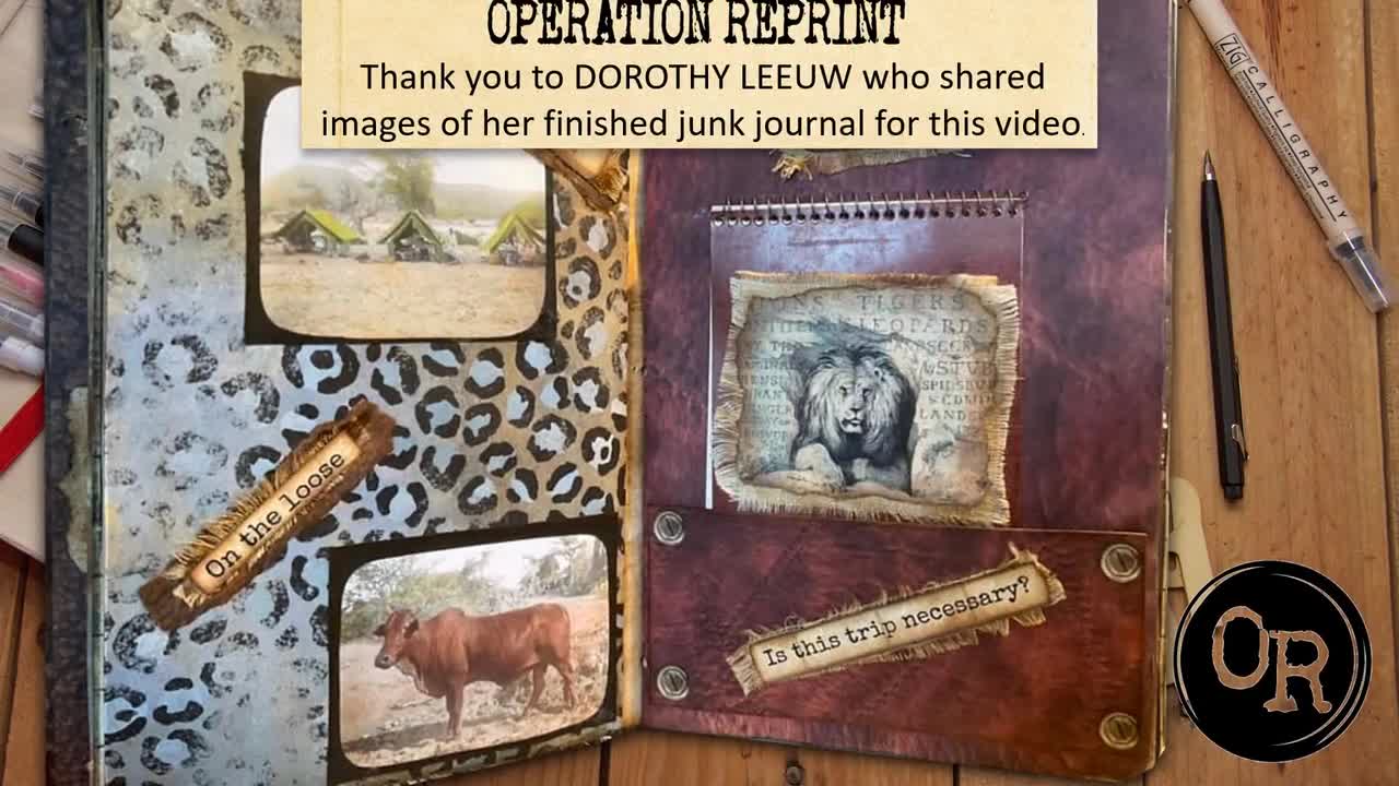 Junk Journal Kit Wild Animals, Africa, Safari, Ephemera Pack