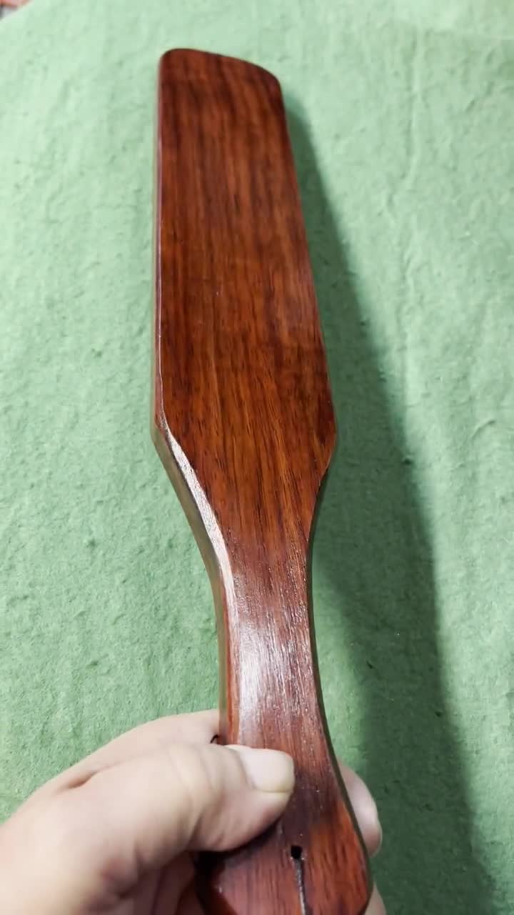 Otk African Padauk Hardwood Hairbrush Spanking Paddle With or