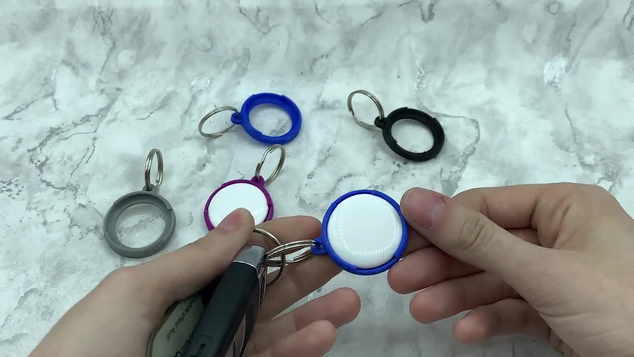 Pack de porte-clés Apple AirTag de x4 imprimés 3D Porte-clés Air