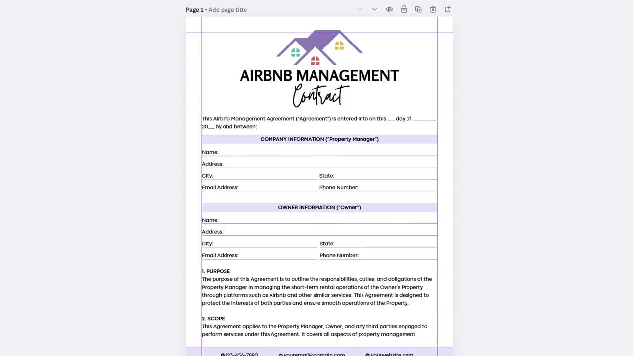 Airbnb Property Management Contract Bundle, Rental Management Agreement  Template, Airbnb Services Contract Template, Client Intake Form