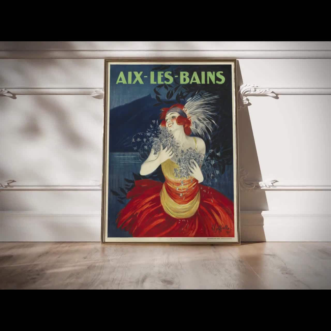 Aix Les Bains Advertising Vintage Poster Created by Leonetto