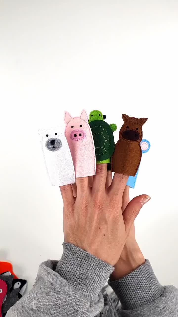 Felt Hand Puppets Making 18Pcs Kit Make Your Own Animals Penguin