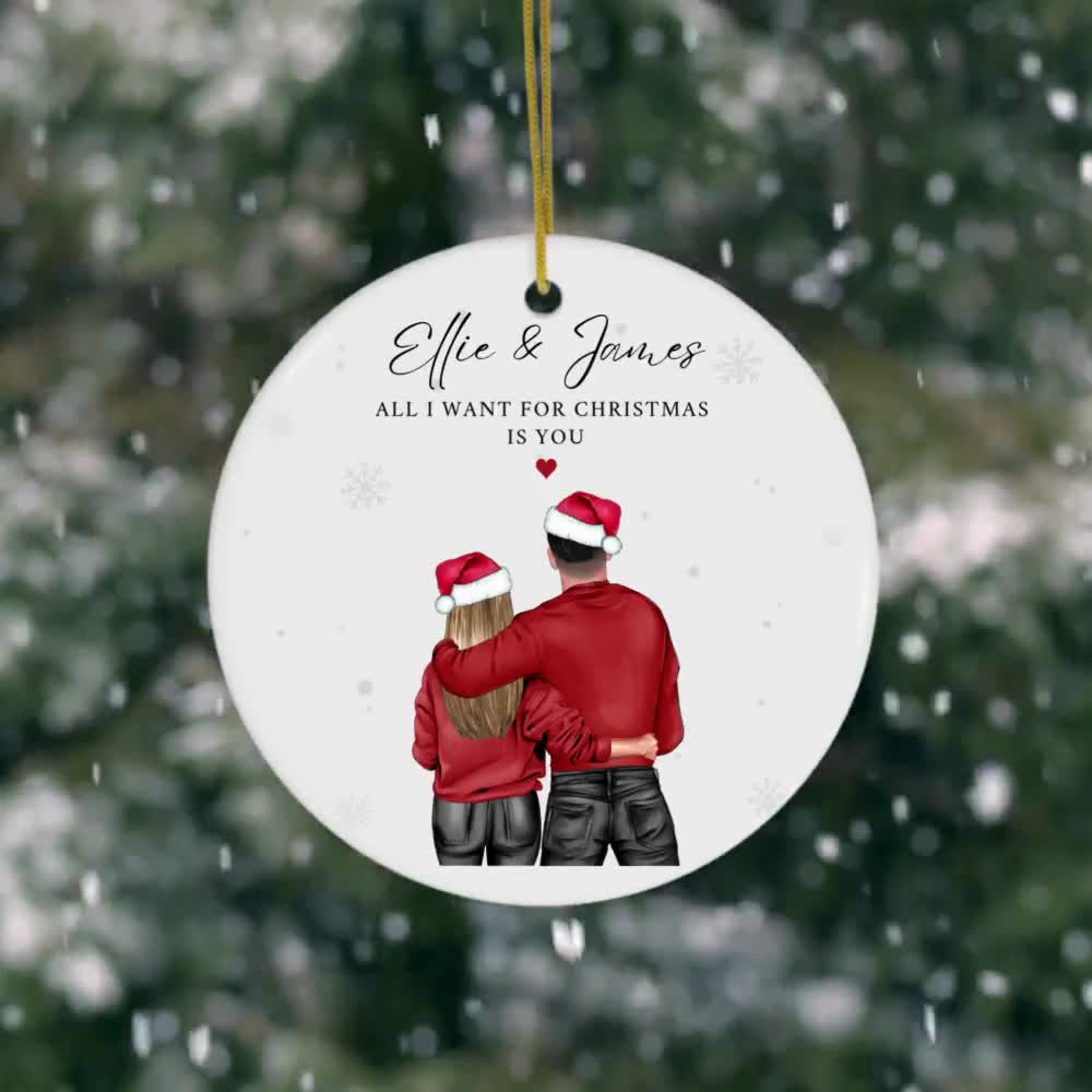Gifts For Couples - All I Want For Christmas Is You (Custom Ornament
