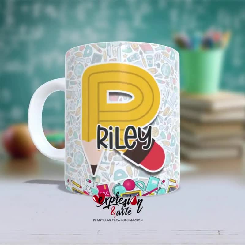 Best Teacher Ever Mug Template, Happy Teachers Day Mug Design, Teaching Sublimation  Mug, Letter c Mug Wrap 11oz, Digital Download, PNG 