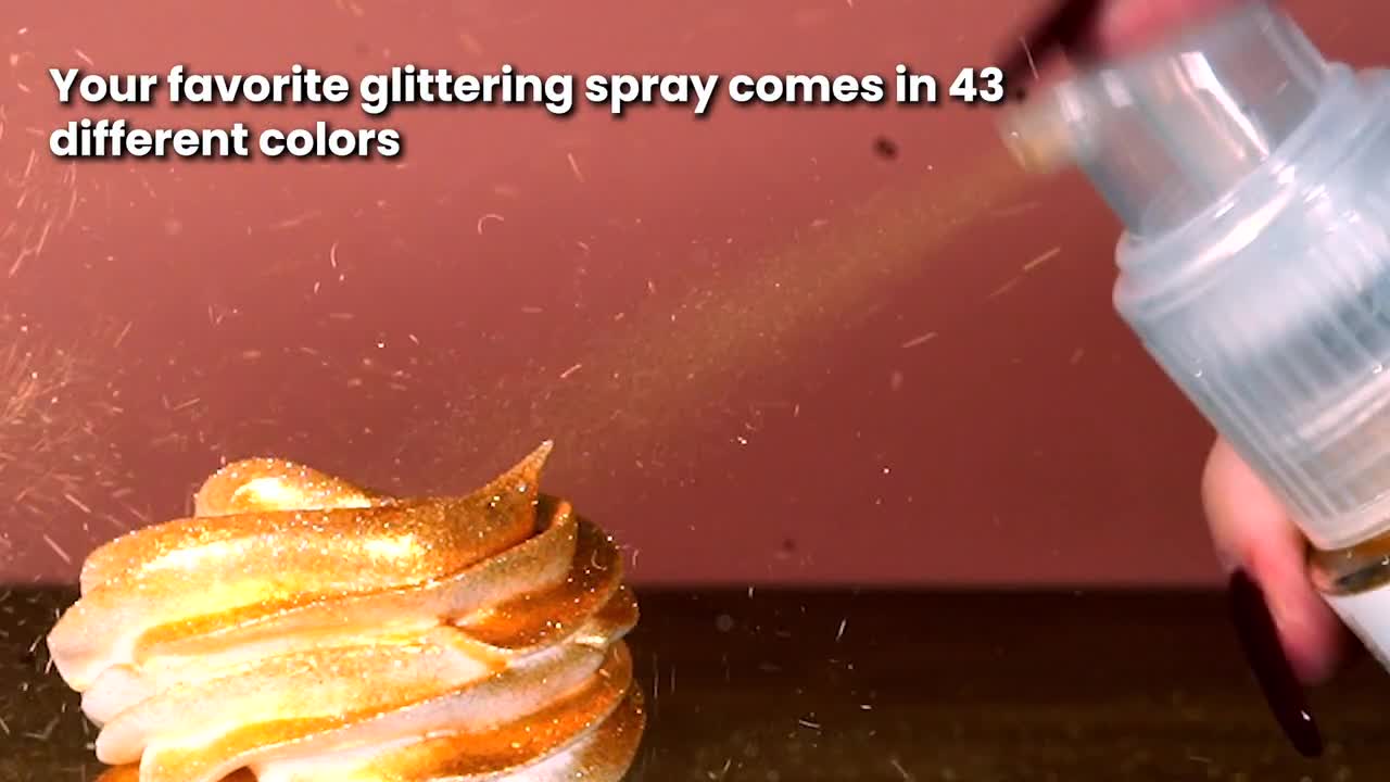 Royal Gold Edible Glitter Spray - Edible Powder Dust Spray Glitter for  Food, Drinks, Strawberries, Muffins, Cake Decorating. FDA Compliant (4 Gram  Pump)