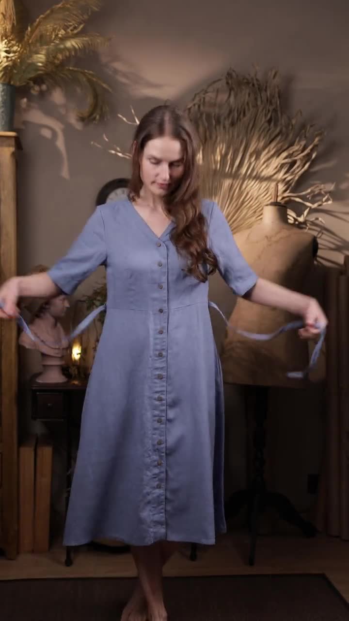 white linen night dress Linen Nightdress