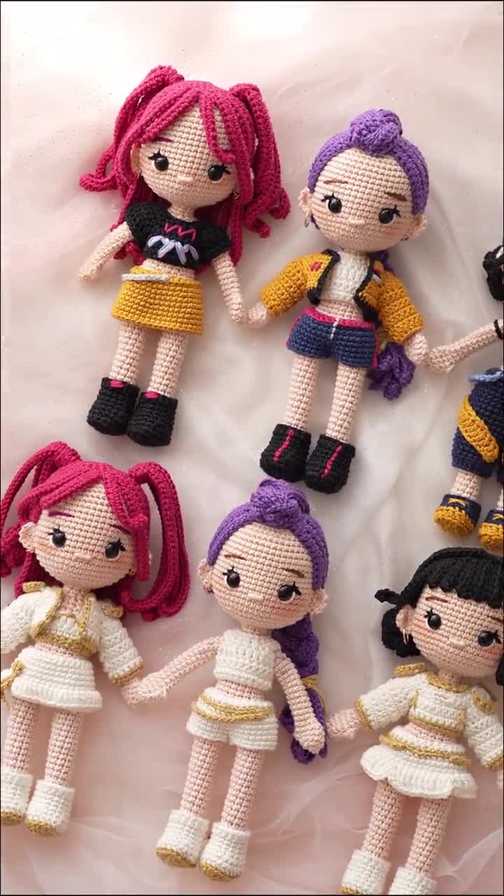 Pattern Bundle 3 in 1: Kpop Girls Amigurumi Crochet Doll Pattern