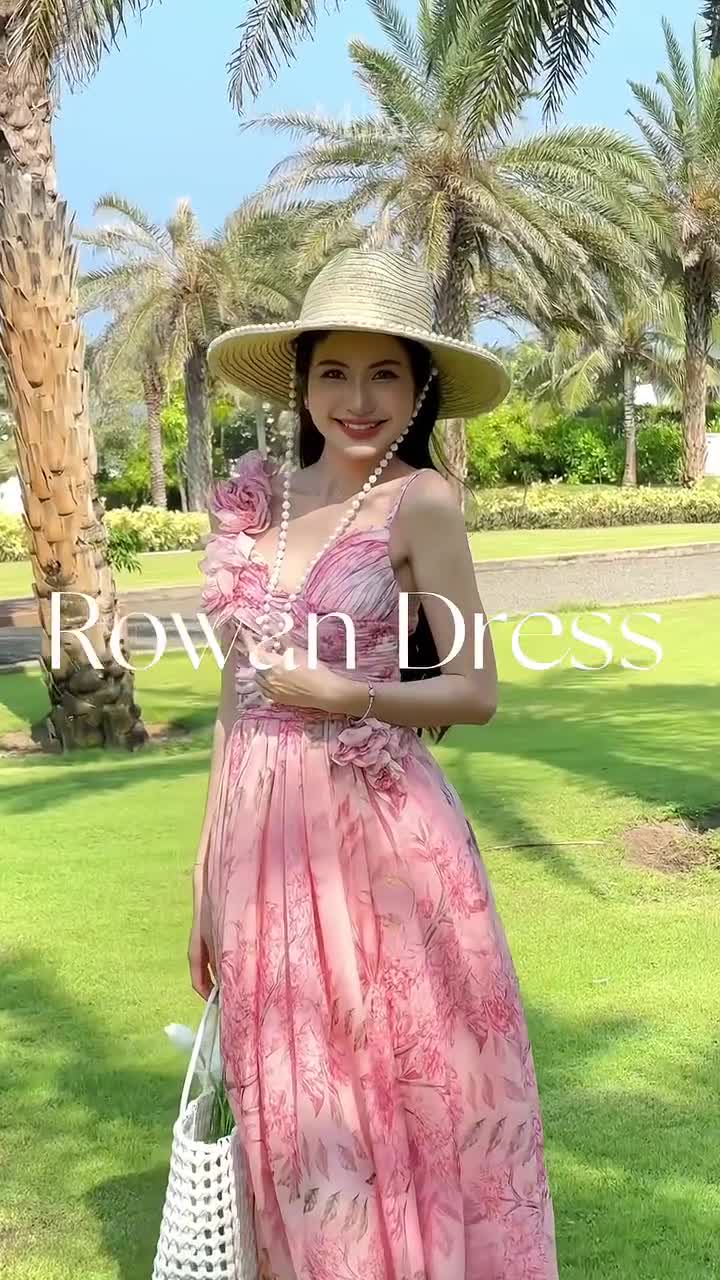 Pink Silk Chiffon Dress , Rose Silk Dress ,soft Pink Chiffon