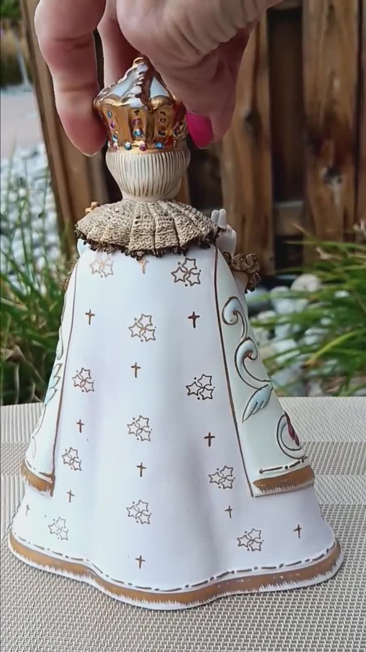 Lefton Infants of Prague Figurine w/Ceramic Lace 718LA EUC video poster