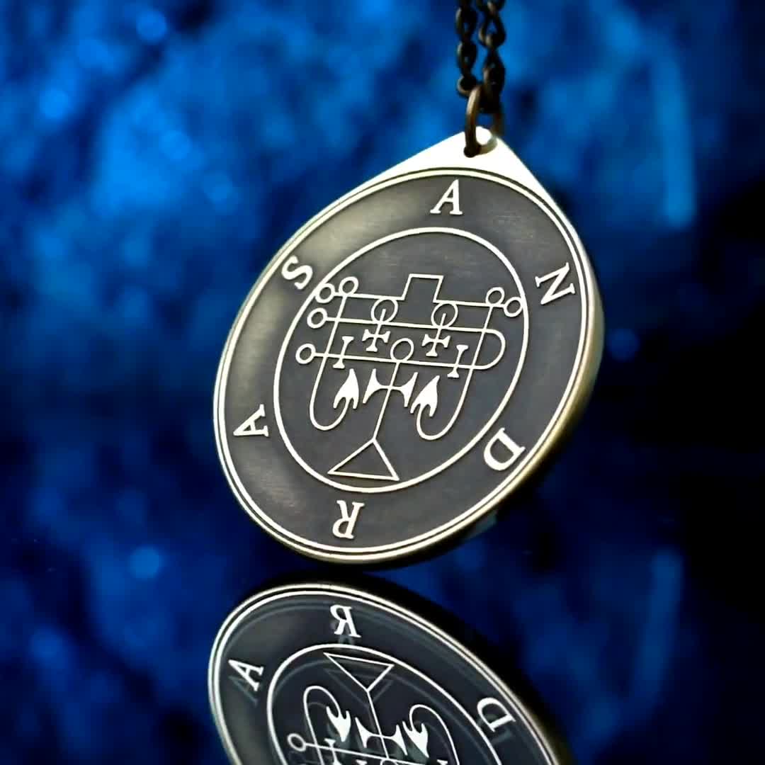 Andras Seal Pendant: Demon of Discord and Strife, Solomon Goetia Kabbalah  Amulet Occult Talisman
