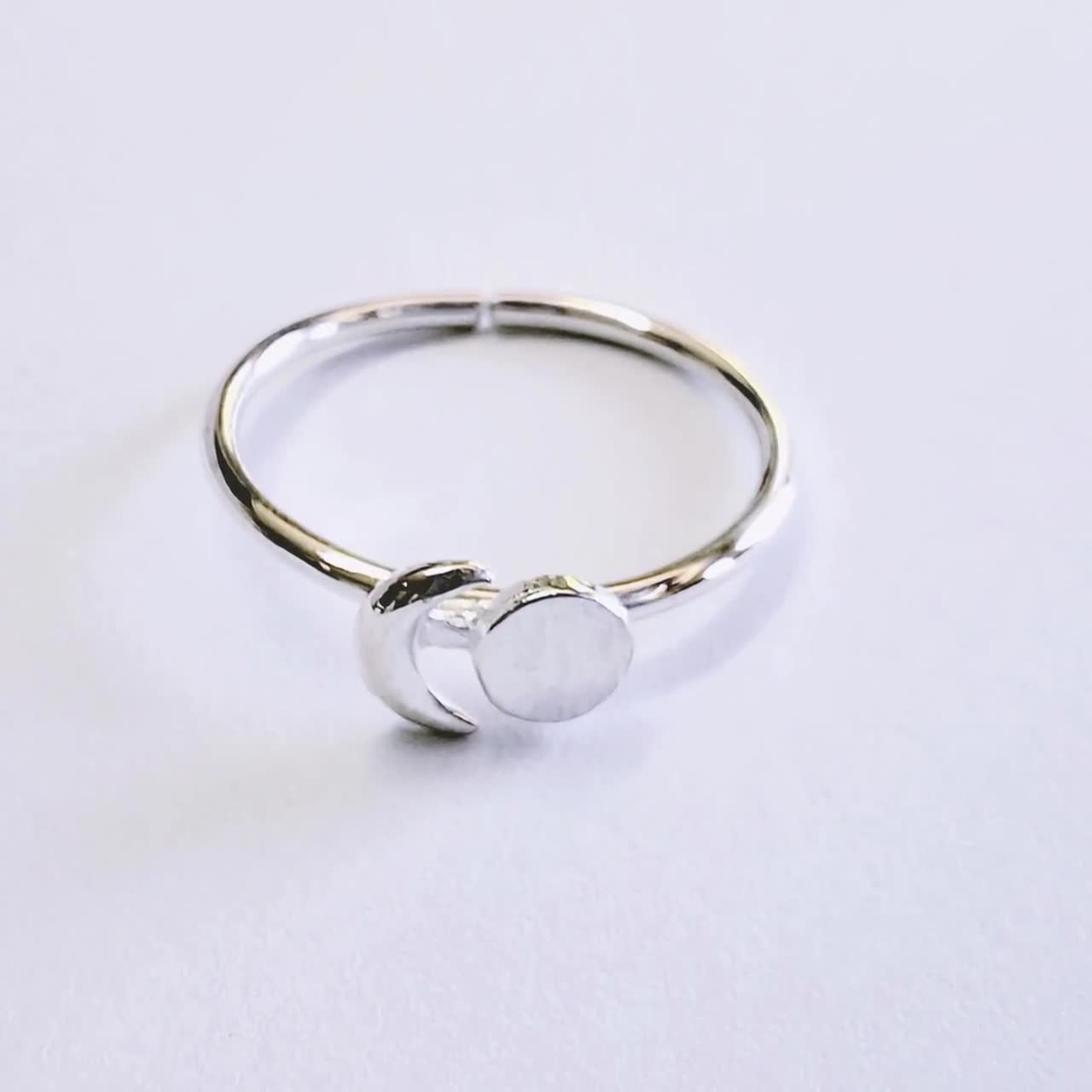 Moon Star .925 Sterling Silver Toe Ring - Cute Fashion Band, Sizes 2-12, Hypoallergenic