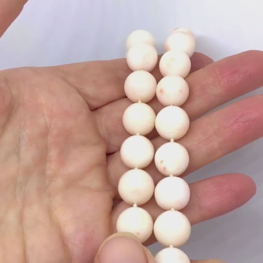 Angel Skin Coral Round Bead Strands – Estate Beads & Jewelry