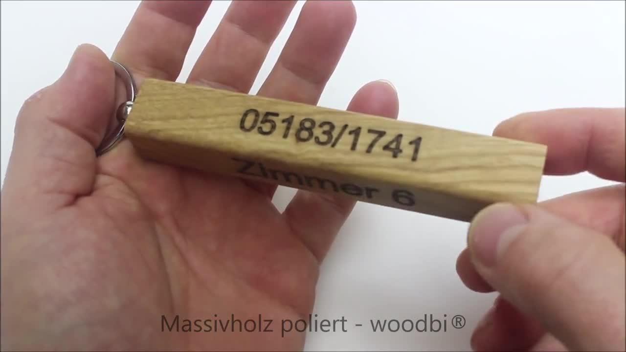 XXL Large Wooden Keychain Size Gym Shed Hotel Room Club Made in Germany 