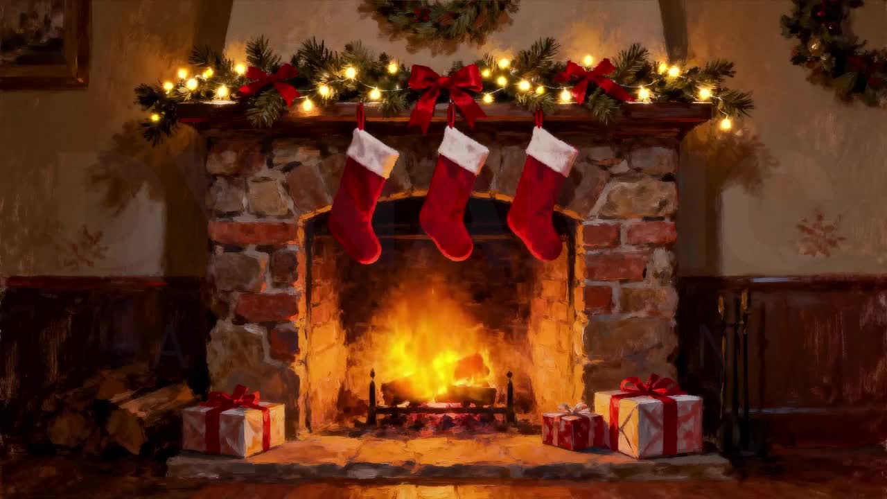 Christmas Fireplace Animated Screensaver Xp