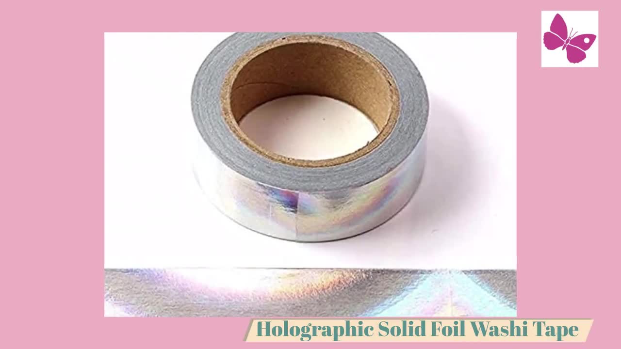 Buy Silver Holographic Solid Foil Washi Tape Decorative Masking