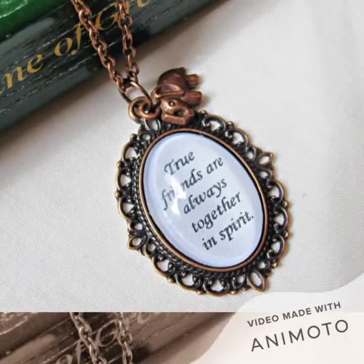 Wuthering Heights Gift Necklace Jewelry Jewellery Locket Quote Women  Bookworm Whatever Our Souls Are Made Of His And Mine Are The Same