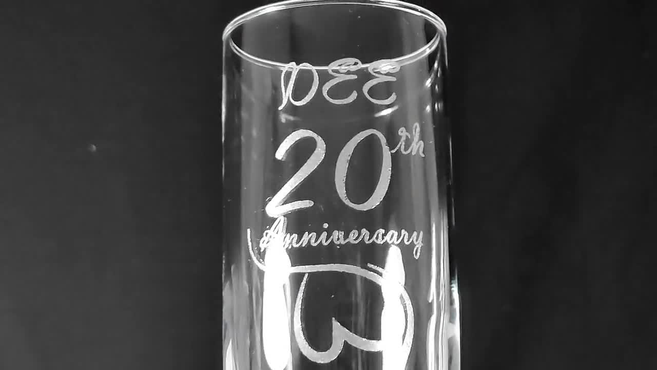 Copas de champán grabadas personalizadas para el décimo aniversario de bodas  / 10 años de matrimonio / regalo del décimo aniversario para parejas / copas  de Prosecco -  México