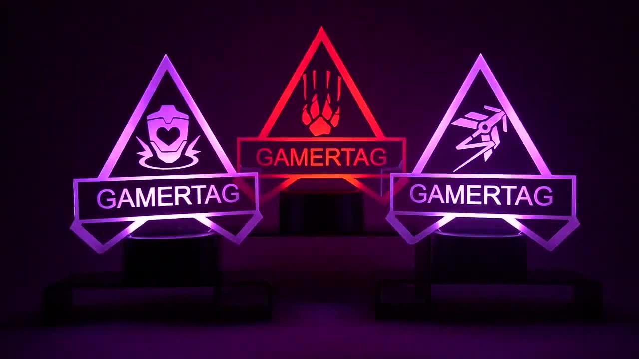 Custom Gamer Tag Username for Apex Legends Neon Sign Lamp Personalized 3D  LED Night Light For Gaming Room Decoration LT-102