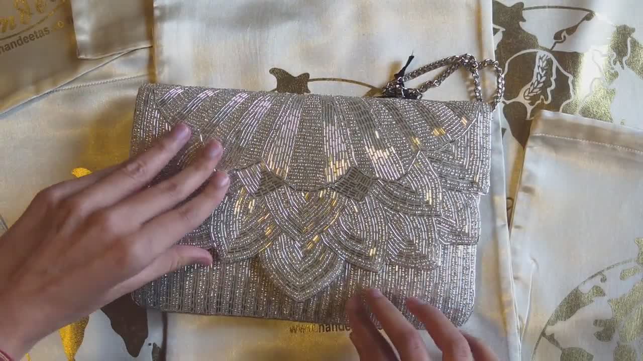 Miss Selfridge Black Art Deco Clutch Bag | Art deco clutch, Vintage  inspired handbags, Embellished purses