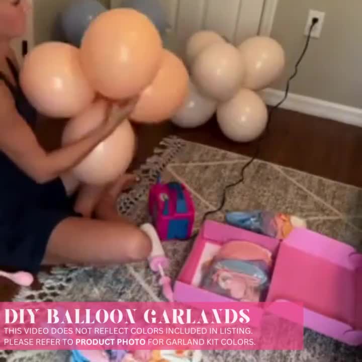 Guirxiété de Ballons en Latex Rose, Or, Blanc, pour ixà Thème Barbie,  Anniversaire de Fille, Décoration