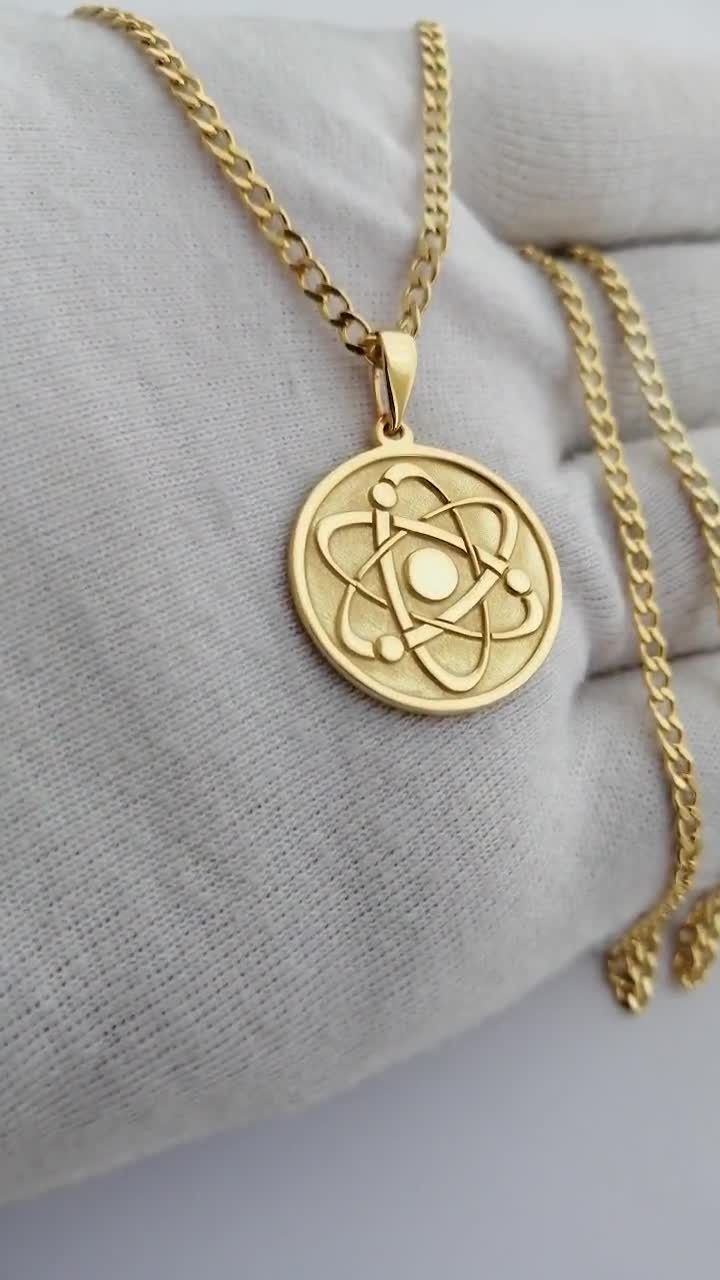 Customizable Atom Pendant, 925 Sterling Silver, Molecule Pendant, Personalized Gift video poster