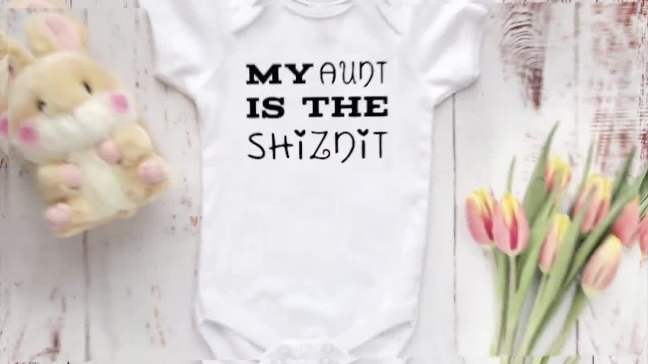 Me and My Auntie/aunt Talk Shit About You, Funny Aunt Baby Bodysuit for  Niece or Nephew Cool Aunt Baby Bodysuit Baby Shower Gift - Etsy